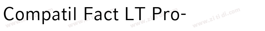 Compatil Fact LT Pro字体转换